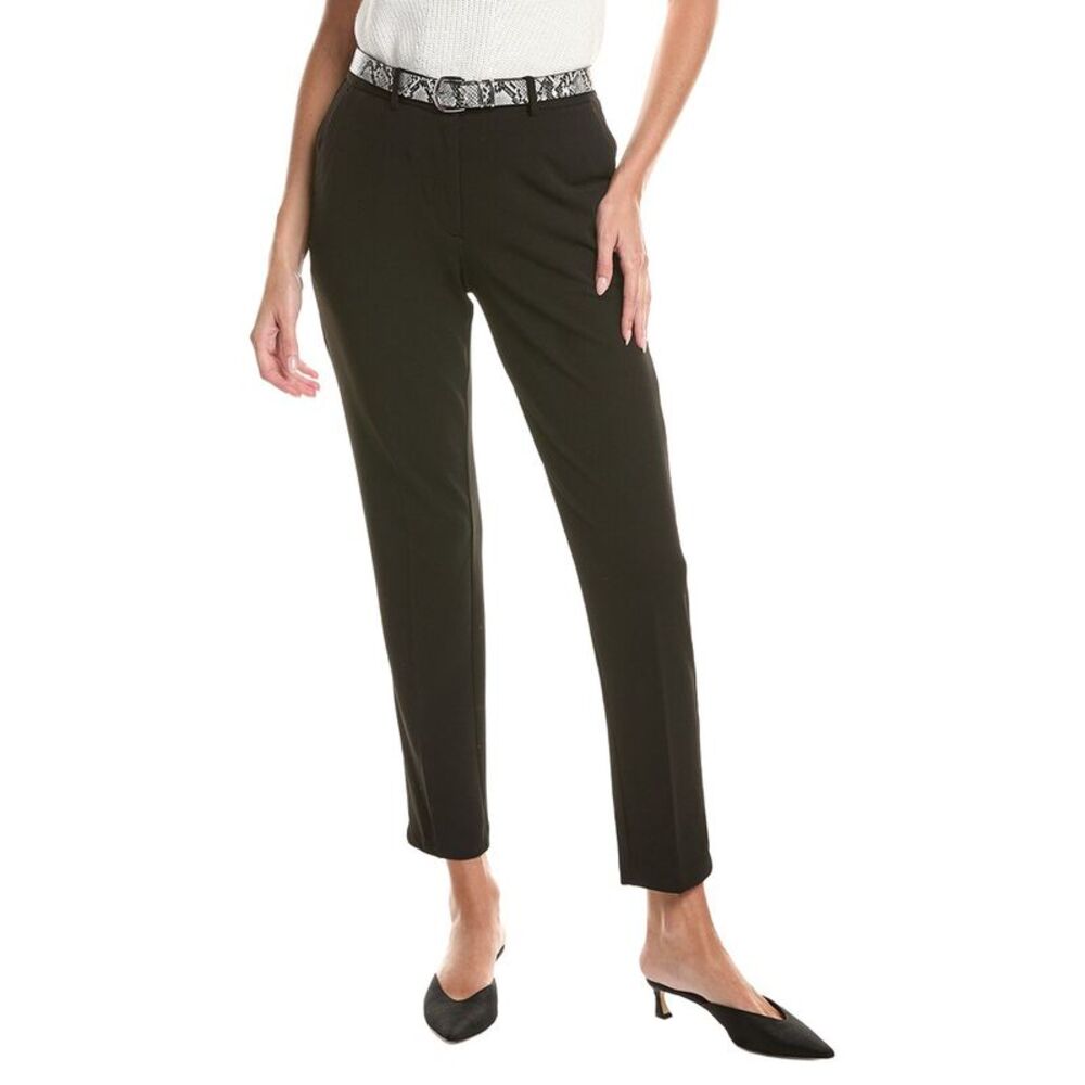 T Tahari Womens  Slim Leg Ankle Pant, Black